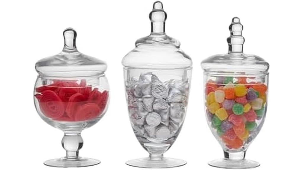 glass apothecary jar set