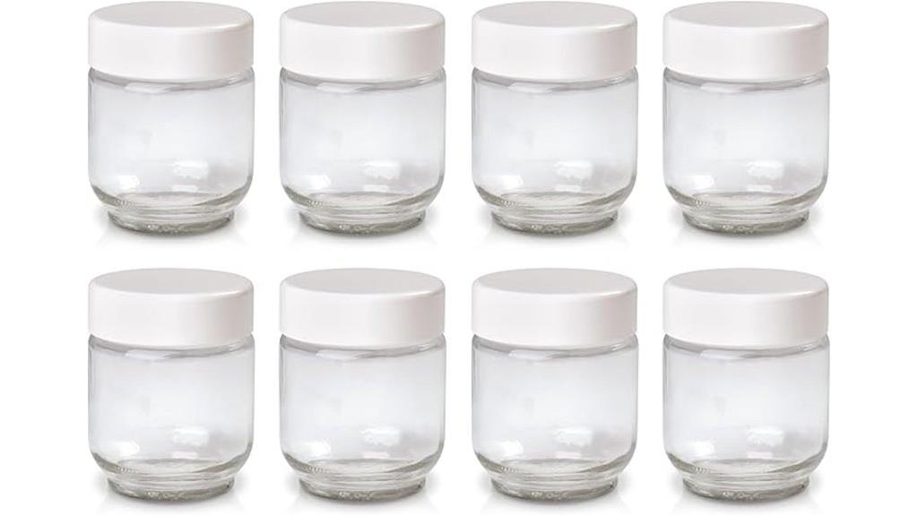 glass jars for yogurt