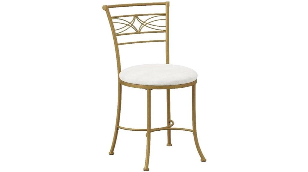 gold dutton vanity stool