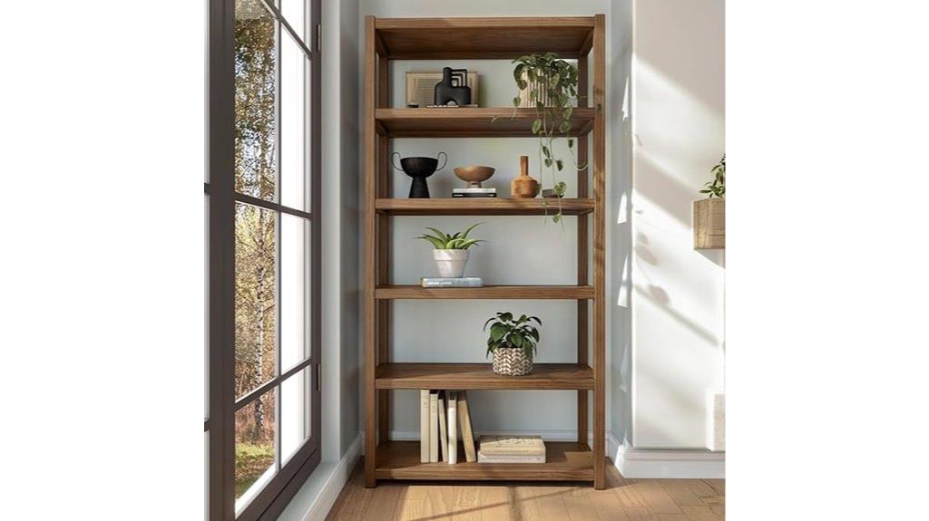 greenport 72 inch walnut bookcase