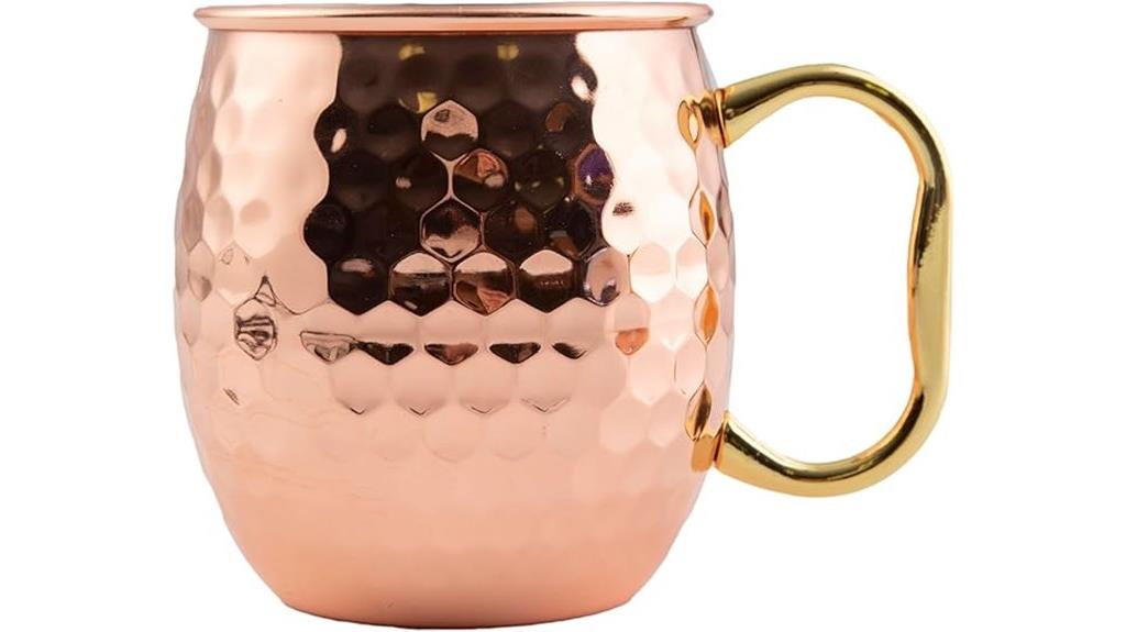 hammered copper moscow mug