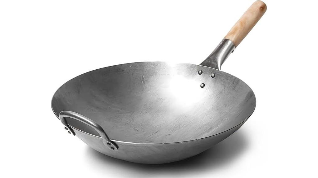 hammered steel wok handles