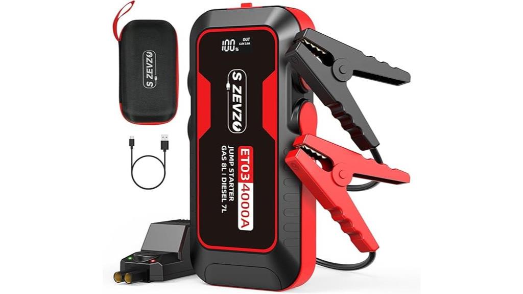high capacity portable jump starter