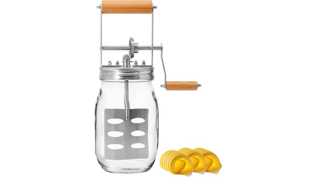 homemade butter churner