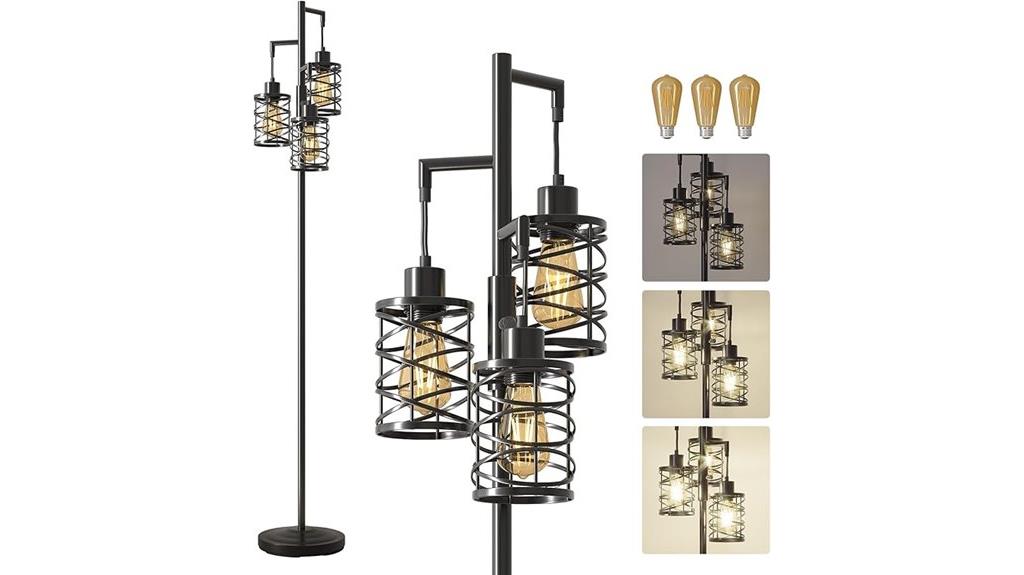industrial dimmable floor lamp