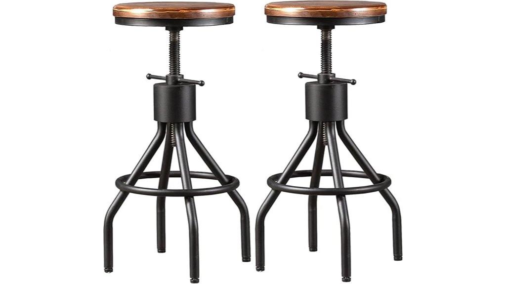 industrial swivel bar stools