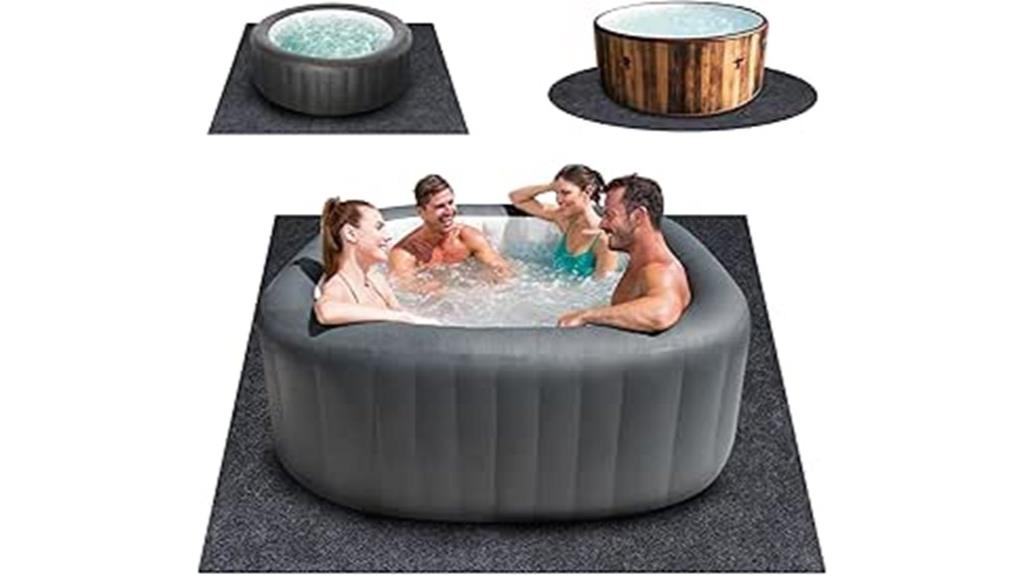 inflatable hot tub mat