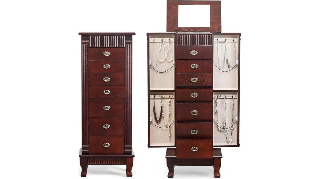 jewelry cabinet with mirror