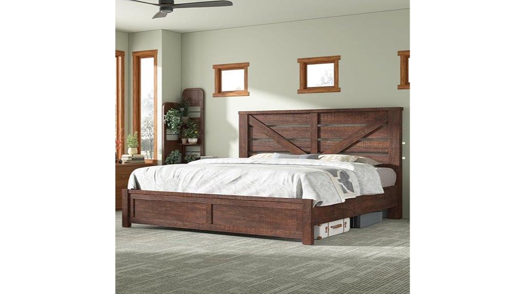 king size farmhouse bed