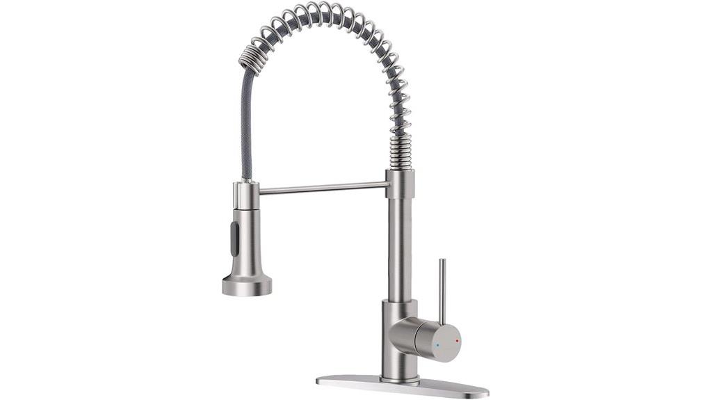 kitchen faucet with pull down sprayer