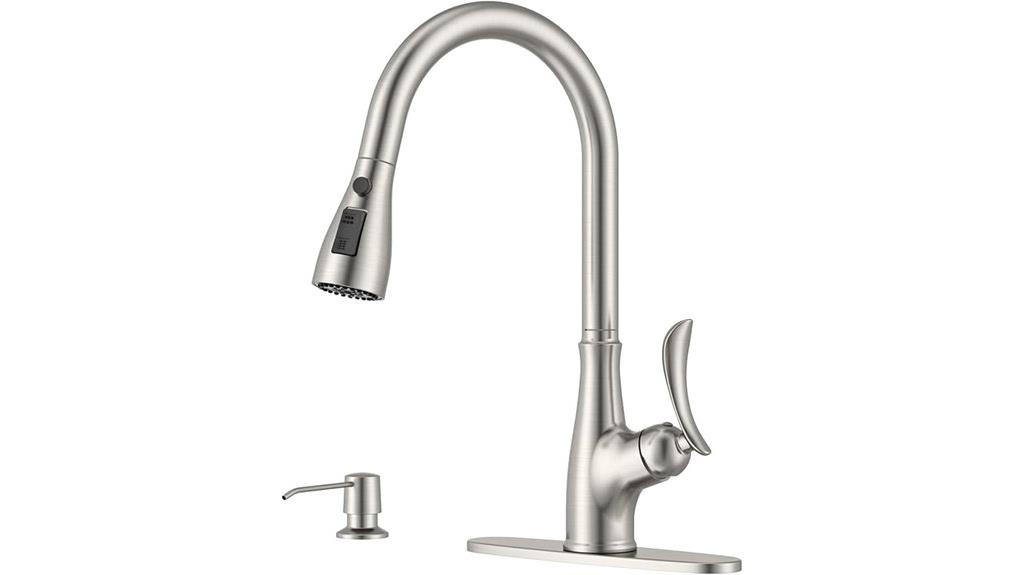 kitchen faucet with soap dispenser