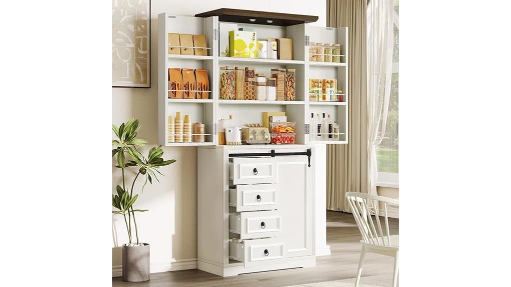 kitchen pantry with barn door