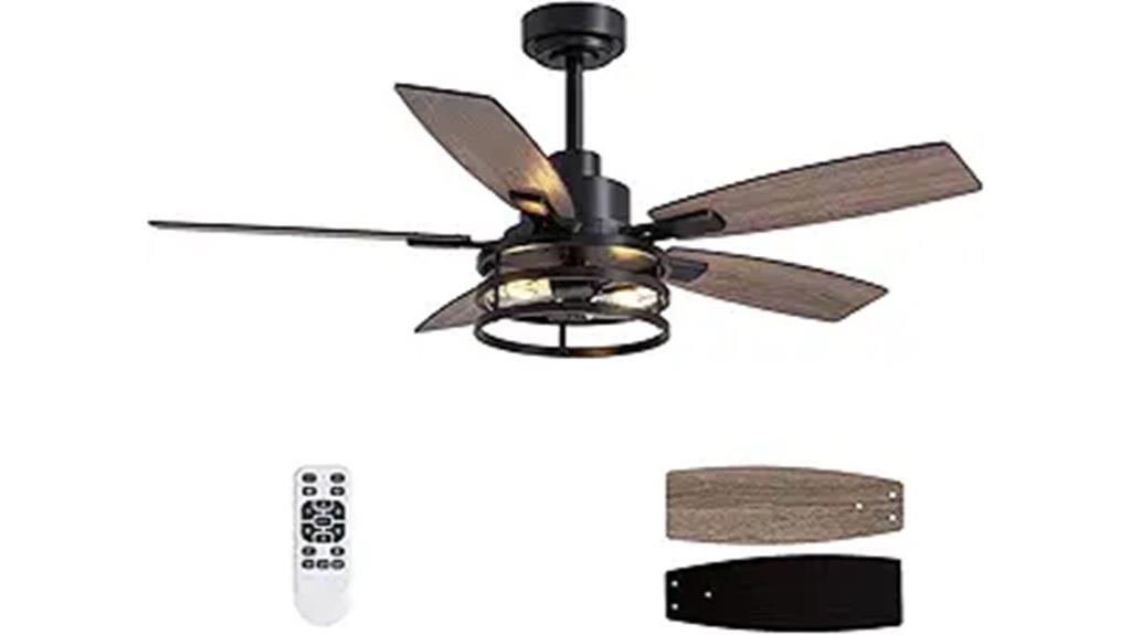 large ceiling fan with lights