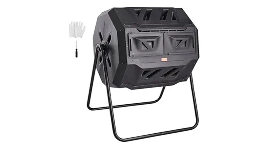 large dual chamber compost bin