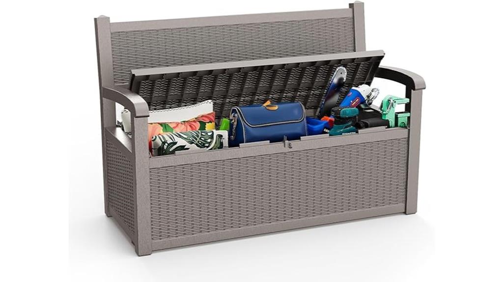 large outdoor storage bench