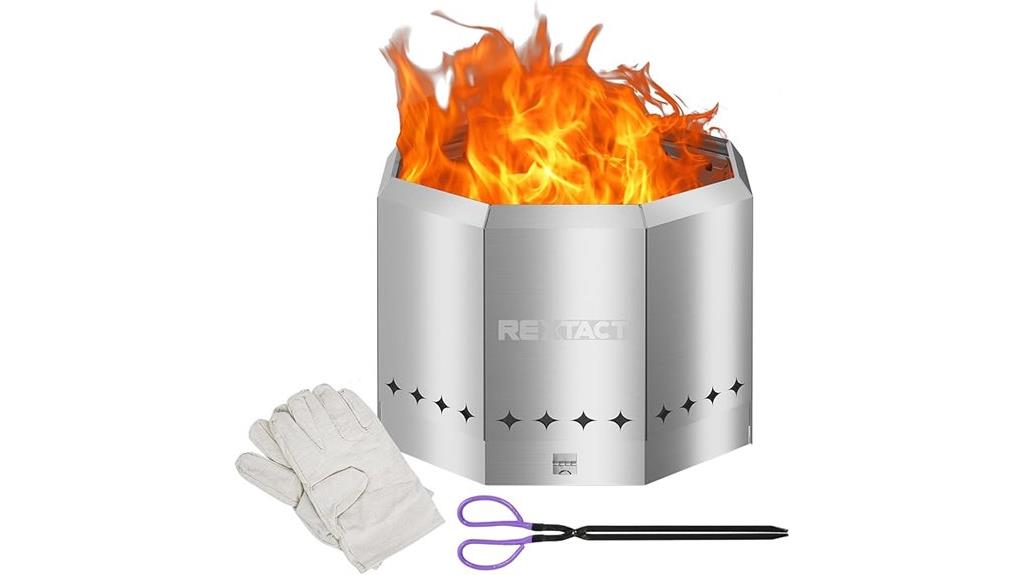 large smokeless firepit with carry
