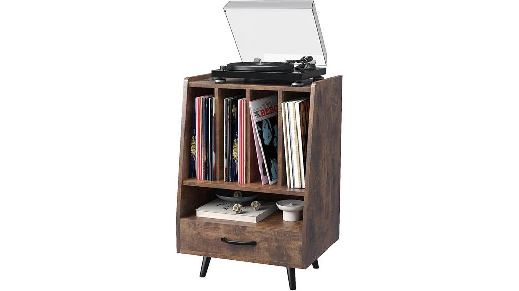 large vinyl record stand