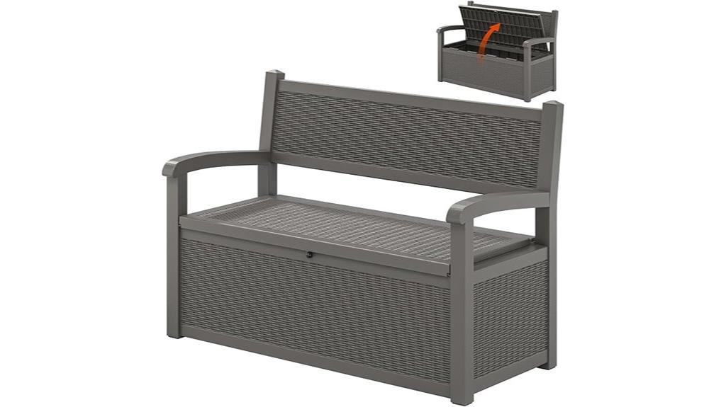 large waterproof outdoor storage bench
