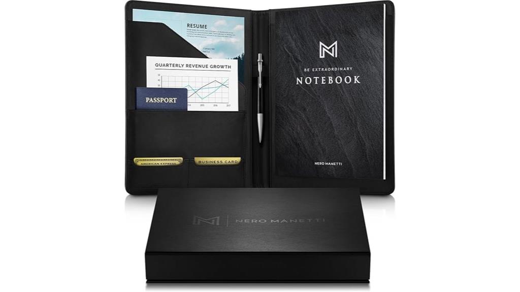 leather business portfolio folder