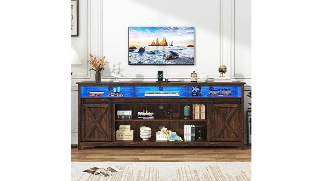 led farmhouse tv stand