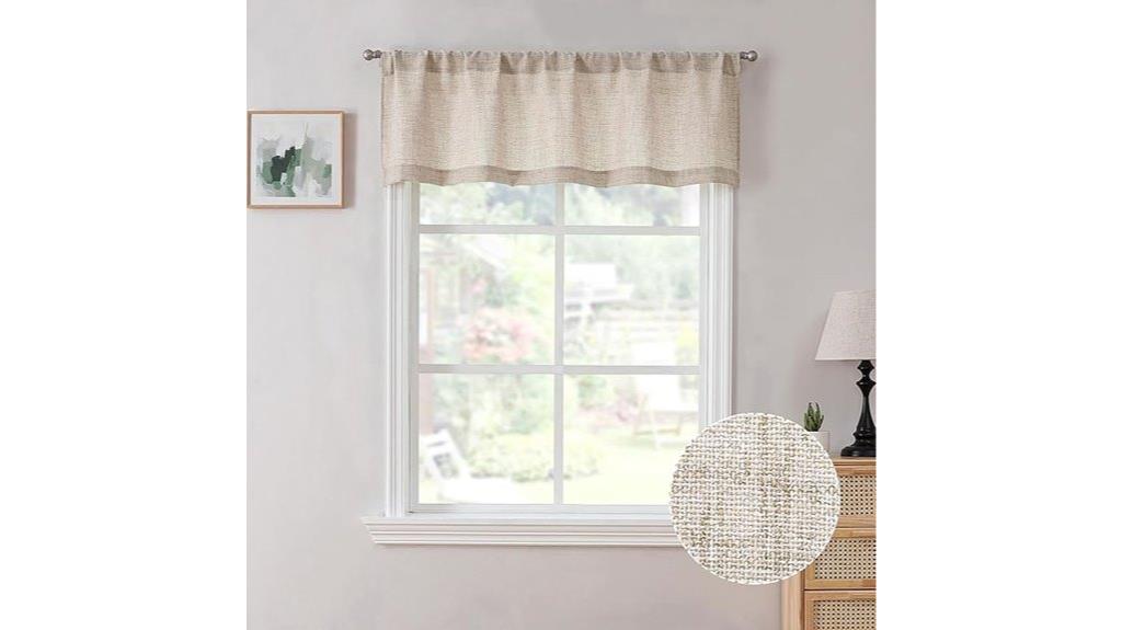 linen bedroom valance curtain