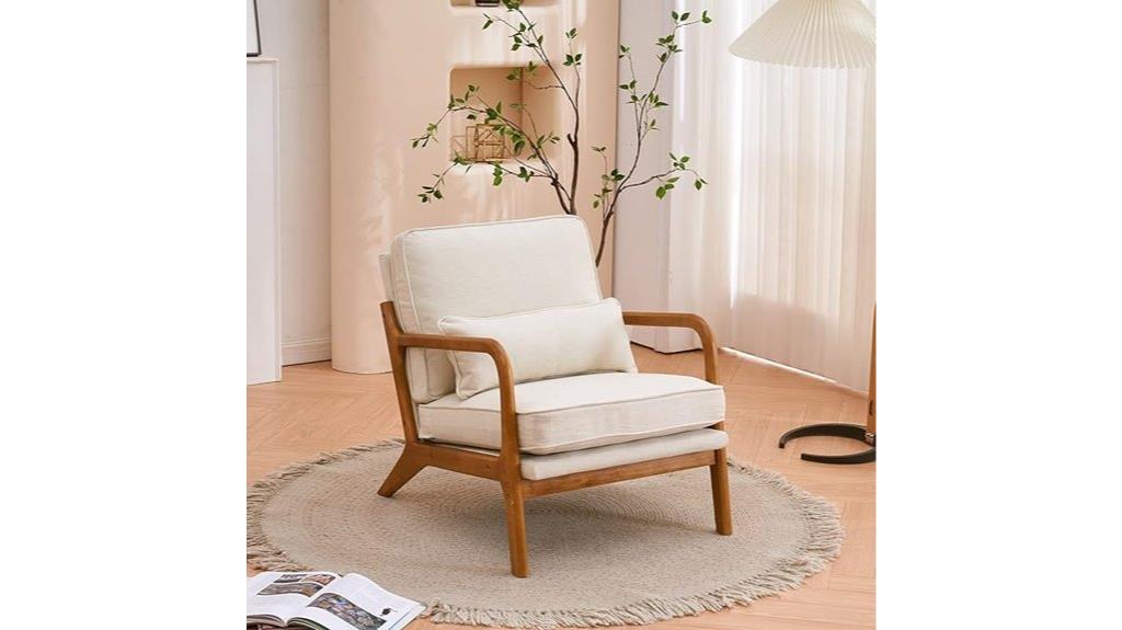 linen wood cushion pillow