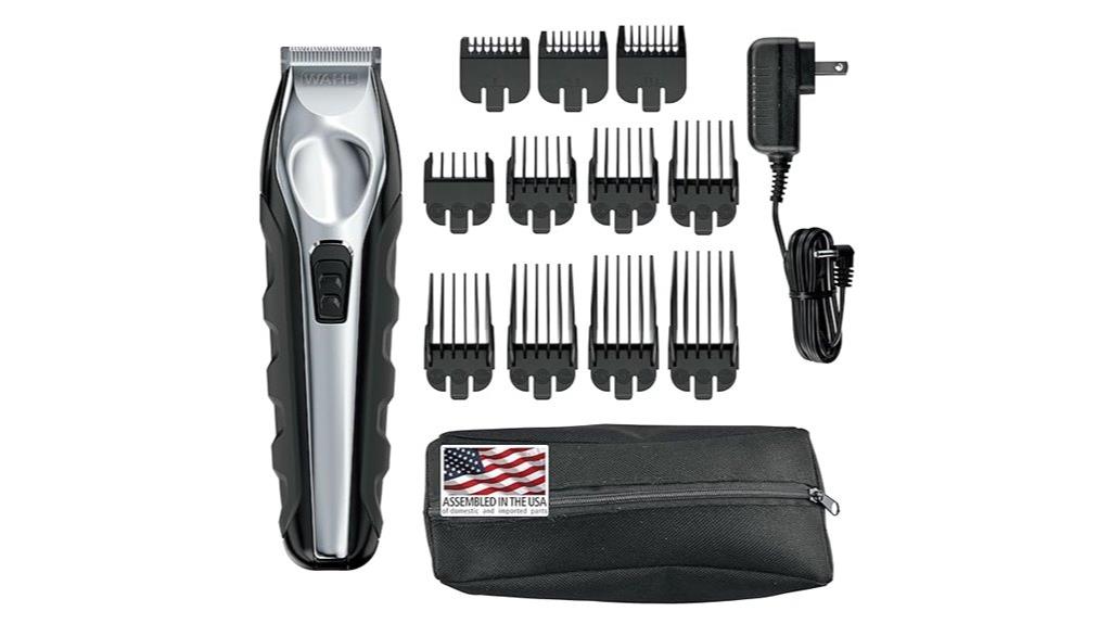 lithium beard trimmer with guides