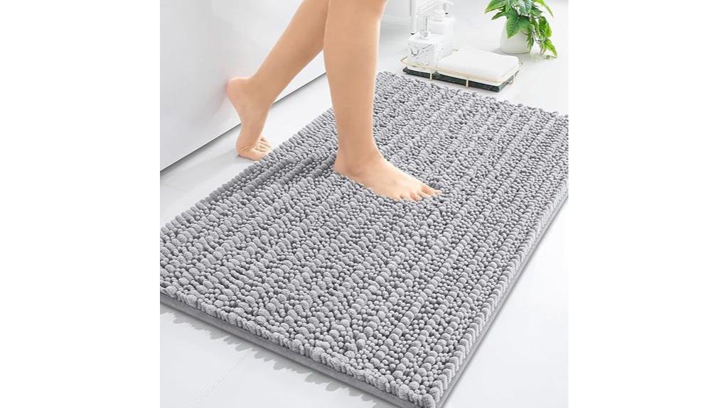 luxury chenille bathroom rug