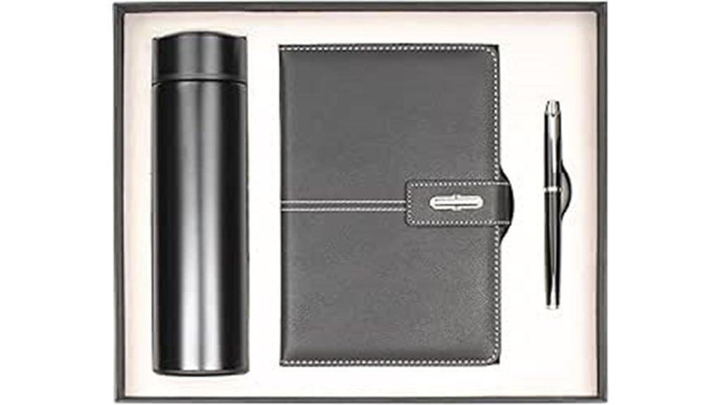 luxury leather notebook set