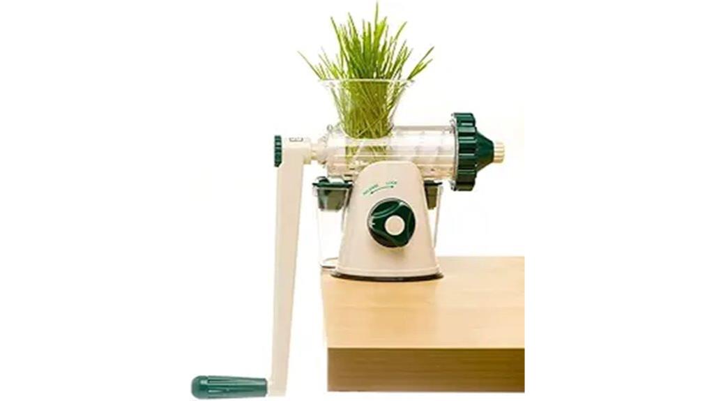 manual wheatgrass leaf juicer