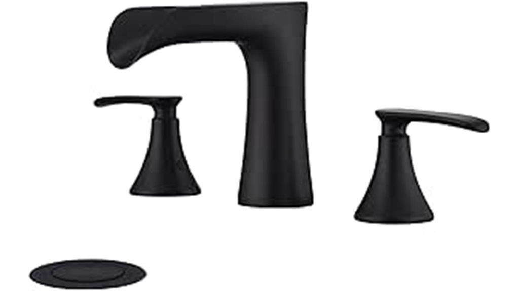 matte black waterfall faucet