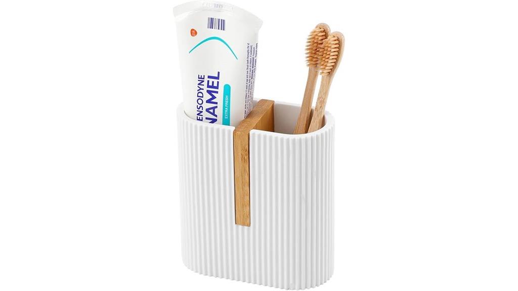matte white bathroom organizer