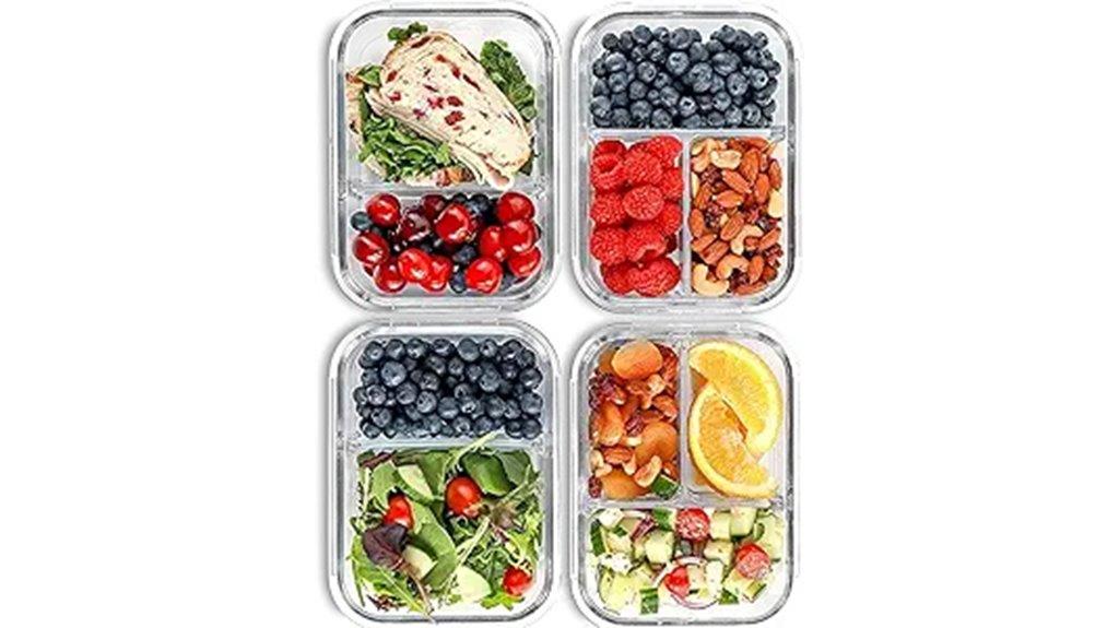 meal prep containers with compartments
