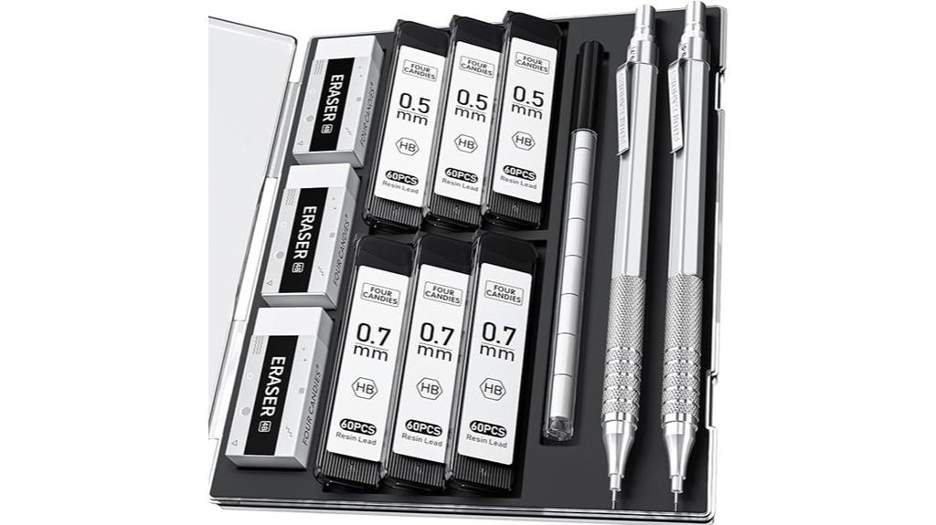 metal candies pencil set