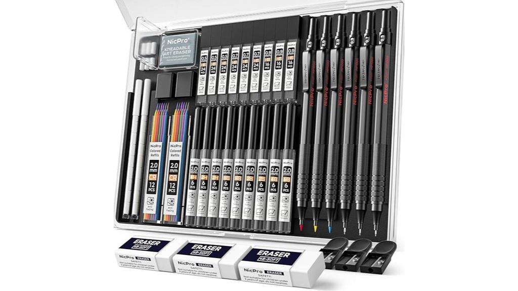 metal mechanical pencils set