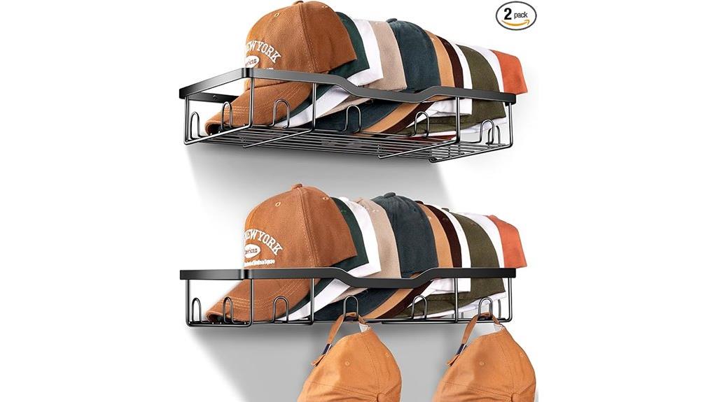 metal wall hat rack