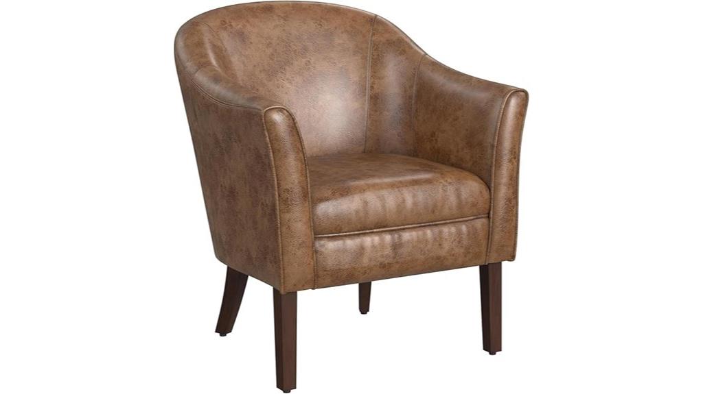 modern barrel faux leather