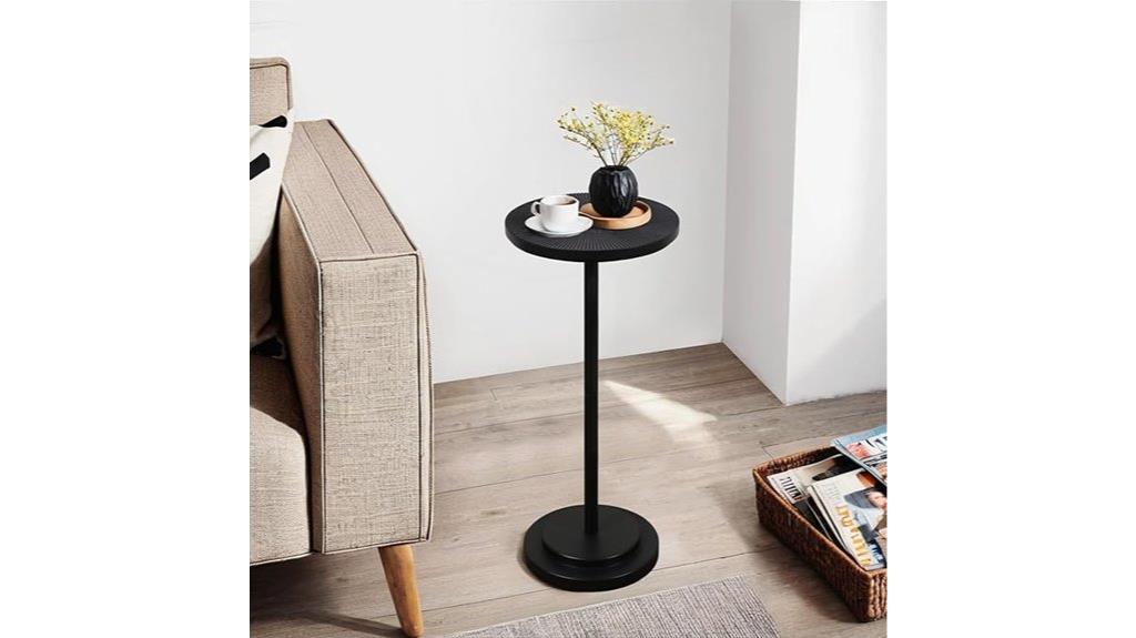 modern black carved table