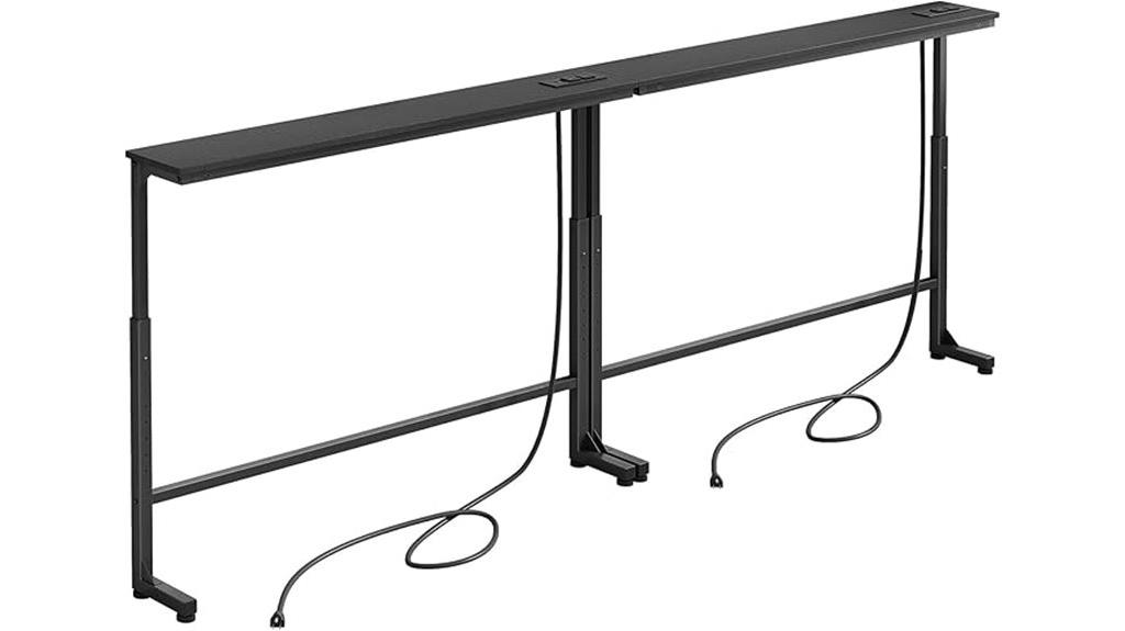 narrow tables with outlets