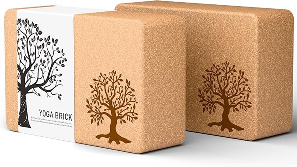natural cork yoga blocks