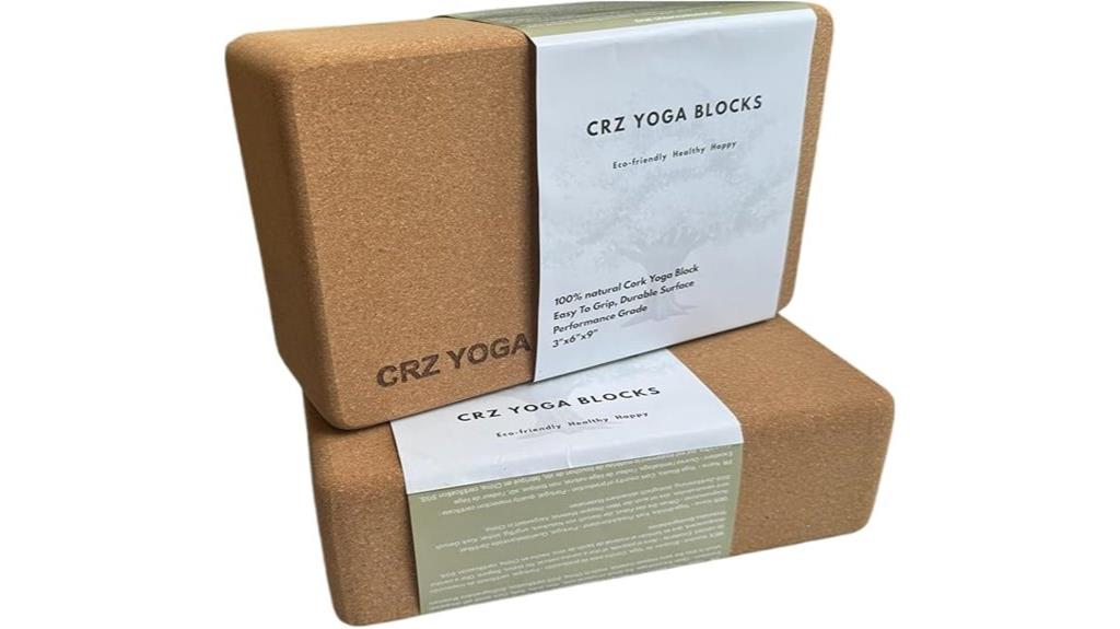 natural cork yoga blocks