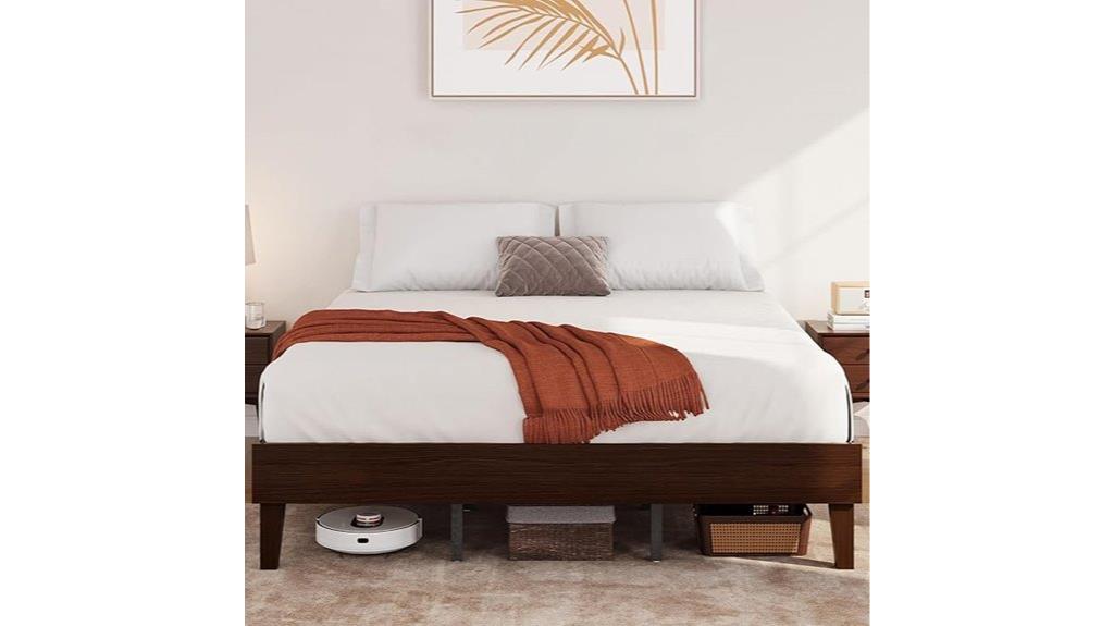 natural solid wood bed