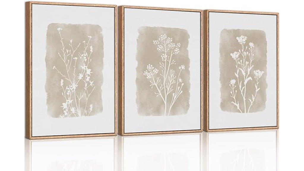 neutral botanical wall art