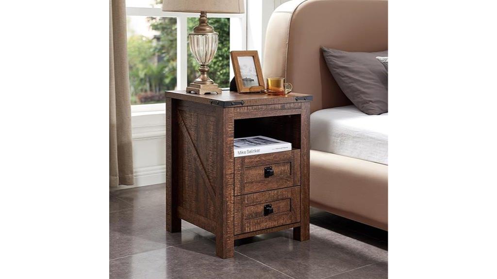 nightstand with charging station