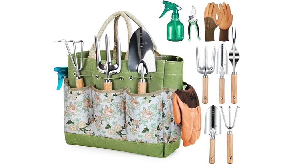 nine piece heavy duty gardening set