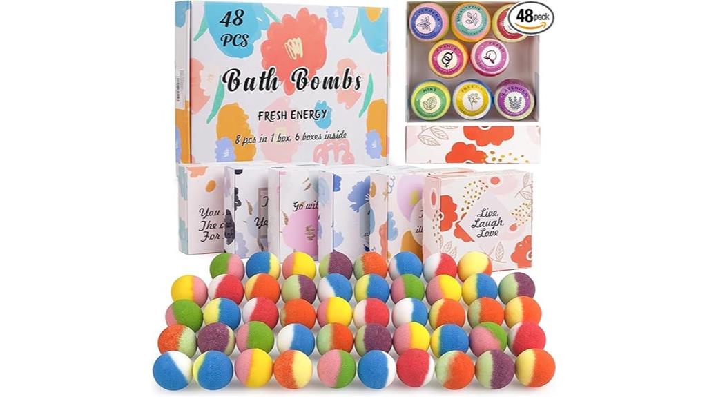 organic bath bomb gift set