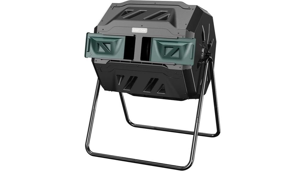 outdoor dual chamber compost bin