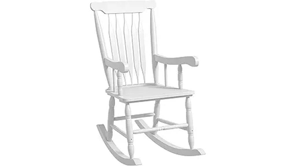 outdoor wooden rocking chair