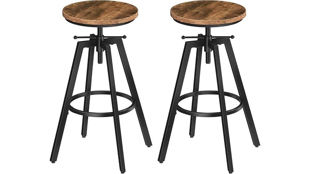 pair of adjustable stools