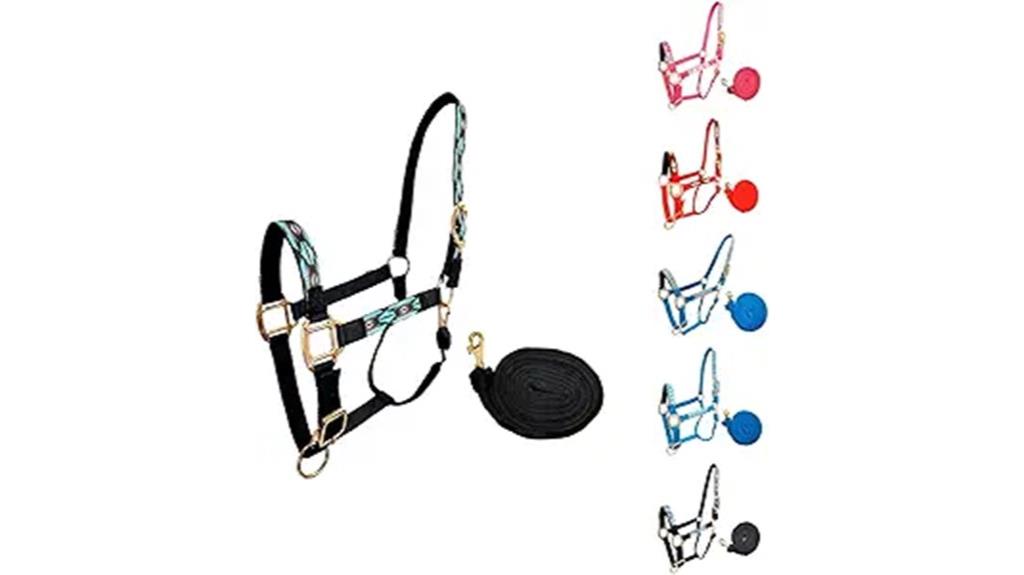 patterned nylon horse halter